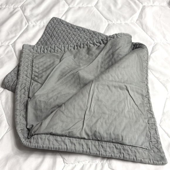 Restoration Hardware RH Euro Pillowcase 2 Shams  26 x26  Quilted Silk Blend - Picture 3 of 7